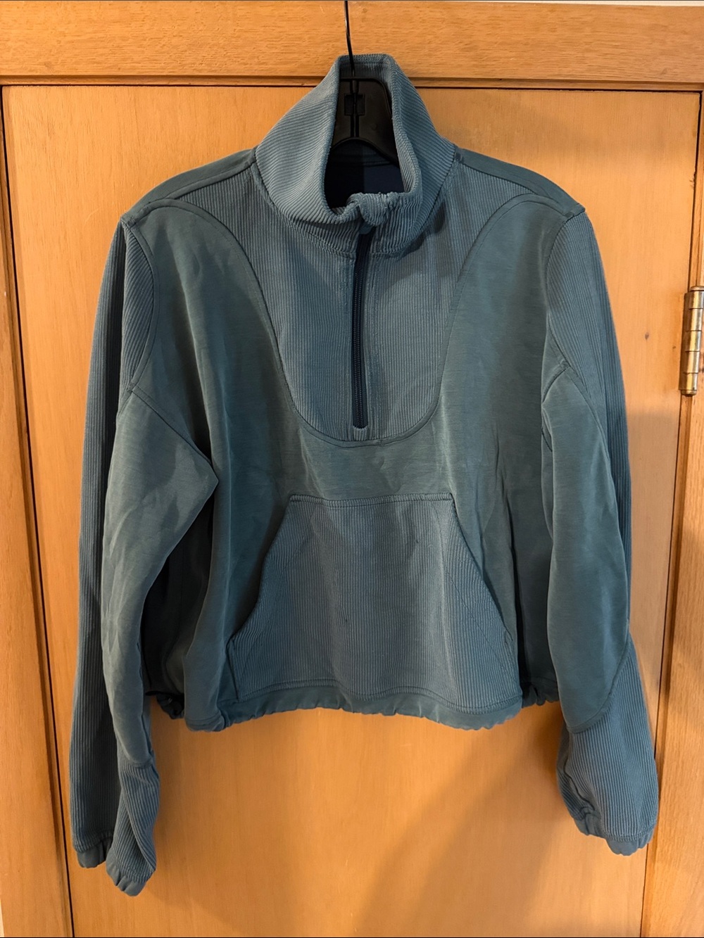 Lululemon Women’s Brushed Softstreme Half Zip Pullover Sweatshirt Teal Size 6